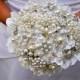 LARGE Pearl Hydrangea Brooch Bouquet - Wedding Bouquet - Bridal Bouquet