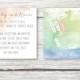 The HAYLEY . Map Custom Wedding and Reminder Details Card . Watercolor Map and Quick Reference Card . Calligraphy  Map . Beach Outside  PDF