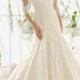 Stunning Illusion Church Mermaid Wedding Dresses 3/4 Long Sleeve 2016 Lace Applique Bridal Gowns Dresses Chapel Train V-Neck Custom Online with $114.66/Piece on Hjklp88's Store 