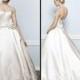Fashion Ivory Wedding Dresses 2016 Applique Handmade Flower Simple Chapel Train Satin Bridal Dress Ball Gowns A-Line Cheap Online with $108.38/Piece on Hjklp88's Store 
