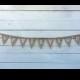 Love is sweet burlap banner with light pink hearts - wedding garland