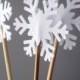 Snowflake Pie Topper, cake topper or wand