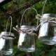 Four Rustic Mini Jar Lantern Candle Hanging Vase Outdoor Lighting Rustic Wedding Woodland Wedding Baby Shower Favor Decor