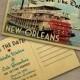 New Orleans Save The Date Postcard - Vintage Travel New Orleans Louisiana Save The Date Cards - Printable NOLA Wedding Save The Date VTW