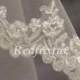 Ivory Bridal Veil 1.5m Alencon lace veil Handmade string sequins Lace edge veil 1 tier Wedding dress veil Wedding Accessories No comb