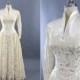 Vintage 1950s Wedding Dress / Ivory Lace Wedding Gown / 50s Vintage Wedding / Grace Kelly / Size 4