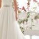 2016 New Spaghetti Backless A Line Wedding Dresses Chiffon Beads Sweetheart Brides Gowns Sweep Train Wedding Dress Online with $98.17/Piece on Hjklp88's Store 