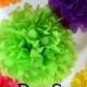 Tissue Paper Pom Poms - 5 Piece - Ships within ONE Business Day - Tissue Poms - PomPom - Tissue Pom Poms - Choose Your Colors!