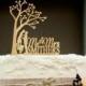 Rustic Wedding Cake Topper, Personalized Wedding Cake Topper, Silhouette wedding cake topper, Funny cake topper, unique wedding cake topper