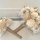 Rustic Wedding Bouquet made with sola flowers - Bridal bouquet - Alternative bouquet - bridesmaids - natural - made to order