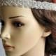 Gorgeous 1920s Flapper headband Rhinestone Headband, Wedding Headband, Crystal ribbon tie on Headband, Wedding Halo Bridal Headpiece