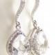 Crystal Bridal Earrings, Estate Style Bridal Jewelry, Drop Earrings with Silver & Crystal Teardrops