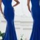 2016 Janique Royal Blue Evening Dresses Mermaid Off Shoulder African V-Neck Formal Party Gowns Long Satin Simple Cheap Wome's Dress Online with $96.6/Piece on Hjklp88's Store 