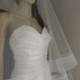 3" Horsehair Trim Wedding Drop Veil Illusion Tulle HH2G, Bridal Veil, Blush, White, Ivory, Champagne, Off White, Light Ivory