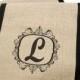 Monogrammed Burlap Table Runner by A Southern Bucket... Stunning and perfect for rustic elegant wedding or home decor.
