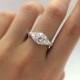 1.90 ct Engagement Ring-Brilliant Cut Diamond Simulants-Cubic Zirconia Ring-Anniversary Ring-Bridal Ring-925 Sterling Silver-R80713