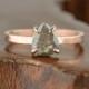 Grey Diamond 14k Rose Gold Engagement Ring
