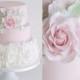 Pink Ruffle Rose Wedding Cake