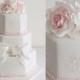 Pink Rose Pearl Wedding Cake