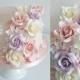 Pink Cascading Sugar Flowers Birthday Cake