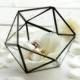 Wedding Ring Holder - Wedding Ring Box - Mini Glass Geometric Box