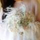 Great Gatsby Brooch bouquet, Brooch and pearl bouquet, crystal bouquet, Feather bouquet, Brooch bouquet with feathers, pink brooch bouquet
