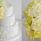 Yellow Petal Cascade Wedding Cake