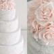 Blush Rose Lace Wedding Cake