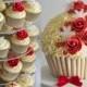 Red Rose And Snowflake Cupcakes