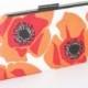 Modern Clutch - Orange Red Modern Poppy Floral - Made to Order by UPSTYLE
