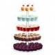5 Tiers 1/4" Commercial Clear Acrylic cup cake Stand