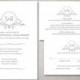 Monogram "Stephanie" Wedding Invitations Suite - Beautiful Floral Modern Invite - Personalized DIY Digital Printable or Printed Invitation