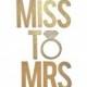 Miss to Mrs Banner // Bridal Shower Banner Decor // Bachelorette Party Decorations // Engagement Party Decor