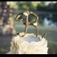Letter R Rustic Twig Wedding Cake Topper