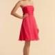 A-line Knee-length Chiffon Strapless Bridesmaid Dress with Pleats