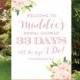 Wedding Countdown Printable, Bridal Shower Welcome Sign Custom Welcome Sign, Days Till She Says I Do Sign Bridal Shower Hashtag, The Bella