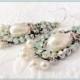 Bridal Chandelier Earrings, Antique Silver and Rhinestone Encrusted, Wedding Jewelry, STERLING SILVER, AAA White Swarovski Teardrop Pearls