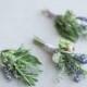 DIY Herbal Wedding Boutonnieres - Once Wed