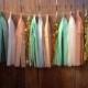 8FT - Tissue Tassel Garland -Choose your colors