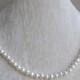 White pearl necklace - 18 inches 6-7mm Freshwater Pearl Necklace ,Wedding necklace,Pearl Jewelry,real pearl necklace, statement necklace