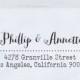 Custom Address Stamp, Calligraphy Stamp, Personalized Wedding Stamp, Eco Mount Rubber Address Stamp - Granville