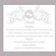 DIY Wedding Details Card Template Editable Word File Download Printable Details Card Gray Silver Details Card Elegant Information Cards