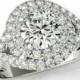 DImaond Swirl Ring by Michael Raven - 1.39 carat Diamond Swirl Engagement Ring 14k White Gold, 18k Gold or Platinum - Pave - Diamond Engagement Rings for Women