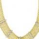 18k Yellow Gold Mesh Necklace With Diamonds by Raven Fine Jeweles - Michael Raven - Diamond Mesh Necklace - Diamond Necklaces - Mesh Necklaces 18k Gold - For Women