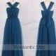4 in 1  tulle sweetheart A-Line Long prom dress/long tulle dress/Long Bridesmaid Dress/Convertible Simple Dress/Custom Made 0158