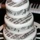Piano Sheet Music Tiered Cake — Music / Musical Instruments
