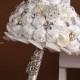 Aliexpress.com : Buy Bouquet De Mariage Artificial Wedding Flowers Bridal Bouquets Beaded Crystal Brooch Bouquet Bridesmaid White Ivory Flowers 2016 From Reliable Flower Girl Dresses Infant Suppliers On Top Bridal  