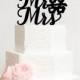 Mr & Mrs Double Happiness Wedding Cake Topper - Double Happiness Symbol