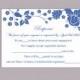 DIY Wedding RSVP Template Editable Word File Download Rsvp Template Printable RSVP Cards Floral Navy Blue Rsvp Card Elegant Rsvp Card