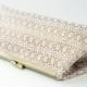 Romantic Ivory & Gold Lace Bridal Clutch Purse - Bridesmaid, Wedding, Evening Handbag - Includes Crossbody Chain  - Made to Order
